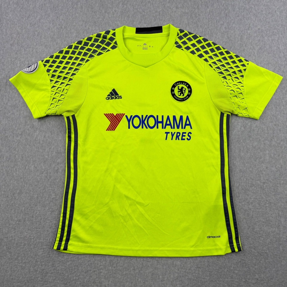 Adidas Chelsea FC Goalkeeper Jersey Mens Large Yellow 2016-17 Climacool Soccer